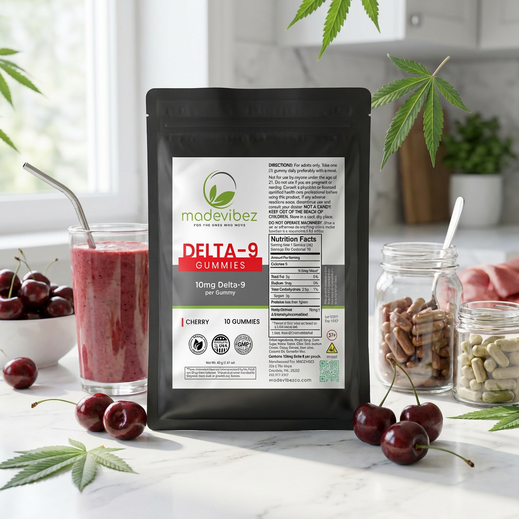 Delta‑9 Gummies 10MG — 10ct Pouch (Cherry)