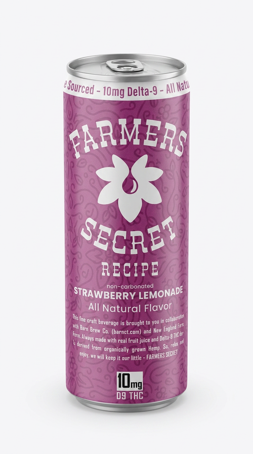 Farmers Secret 10mg D9 THC Drink - Strawberry Lemonade (4pk)